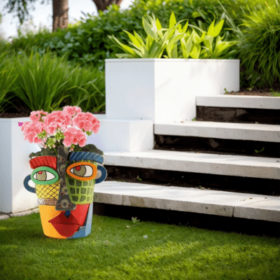Pot de fleur tête d'art | Picasso™ - JardinPam
