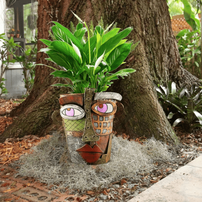 Pot de fleur tête d'art | Picasso™ - JardinPam