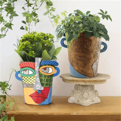 Pot de fleur tête d'art | Picasso™ - JardinPam