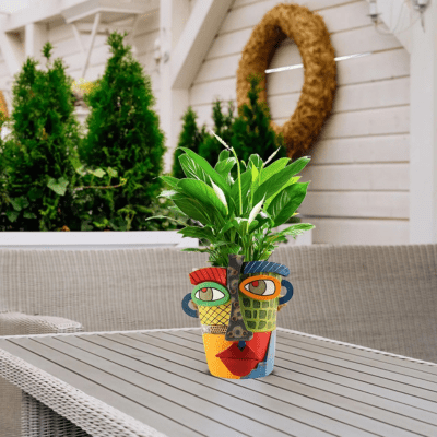 Pot de fleur tête d'art | Picasso™ - JardinPam